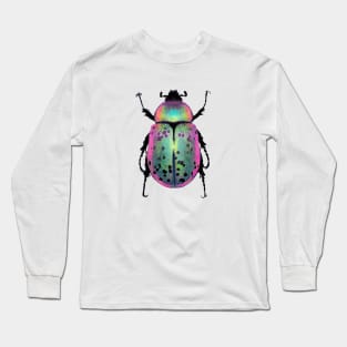 Pink and Green Beetle Long Sleeve T-Shirt